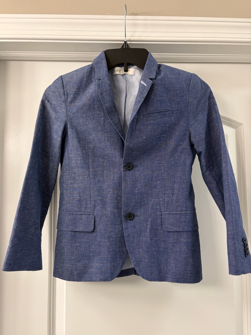H&M Kids Blue Chambray cotton/ Linen Blazer